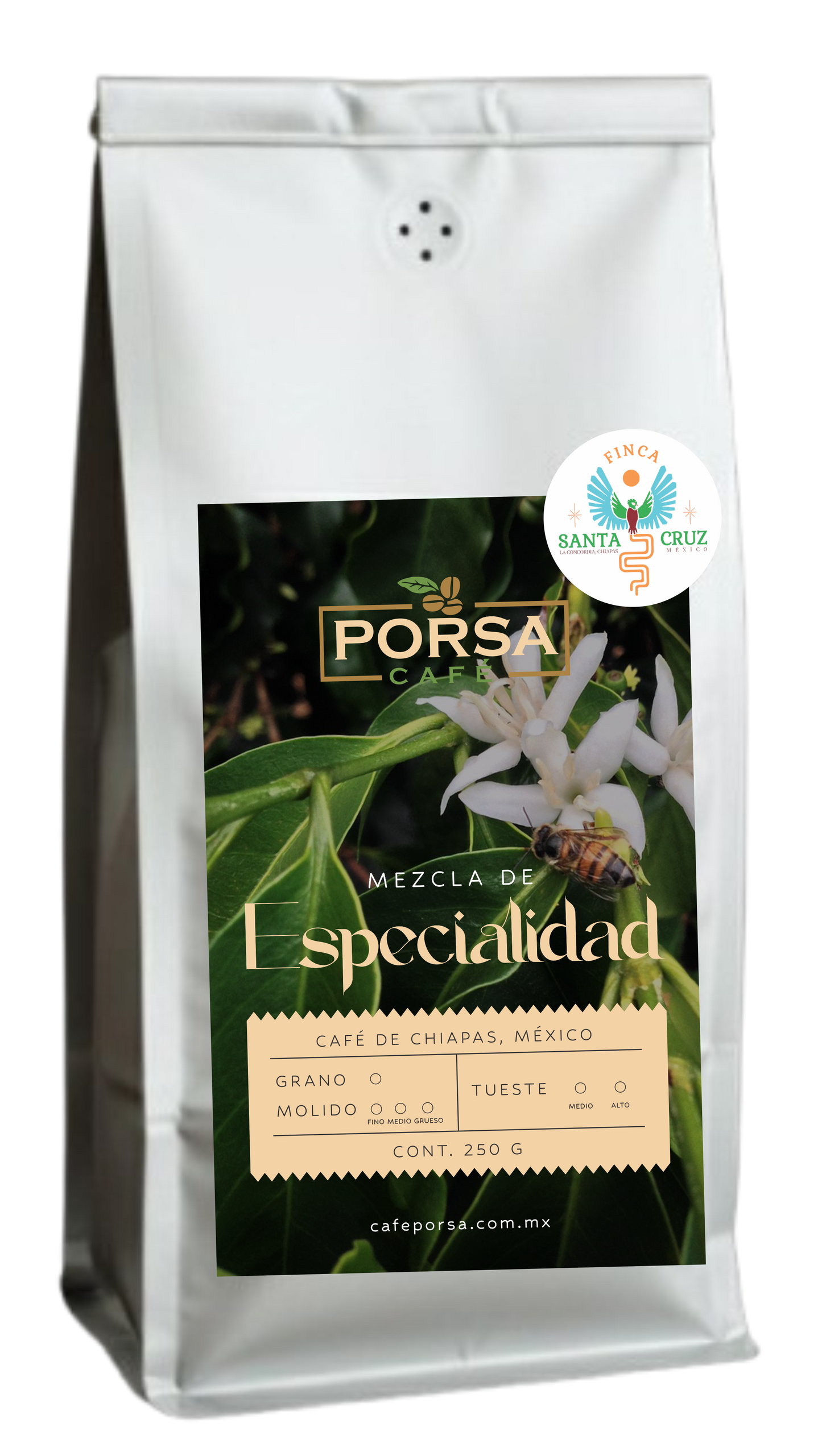 Especialidad - Geisha, Lavado. Finca Santa Cruz.